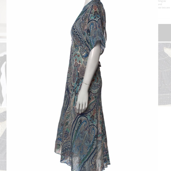 BA&SH silk paisley midi dress - Picture 2 of 4
